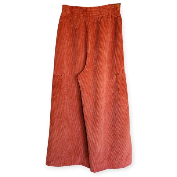 Urban Outfitters Corduroy Cargo Pants Small Stretch Waist Rust - Picture 6 of 16